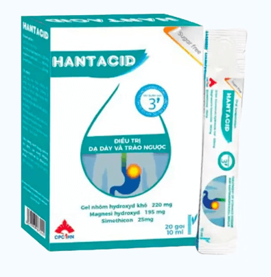 Hỗn dịch uống Hantacid 10ml CPC1HN điều trị rối loạn tiêu hóa, trào ngược dạ dày - thực quản ( Hộp 20 gói x10ml)